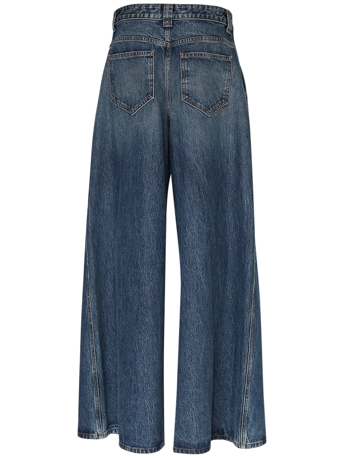 Shop Khaite Jacob Low Rise Wide Jeans In Blue