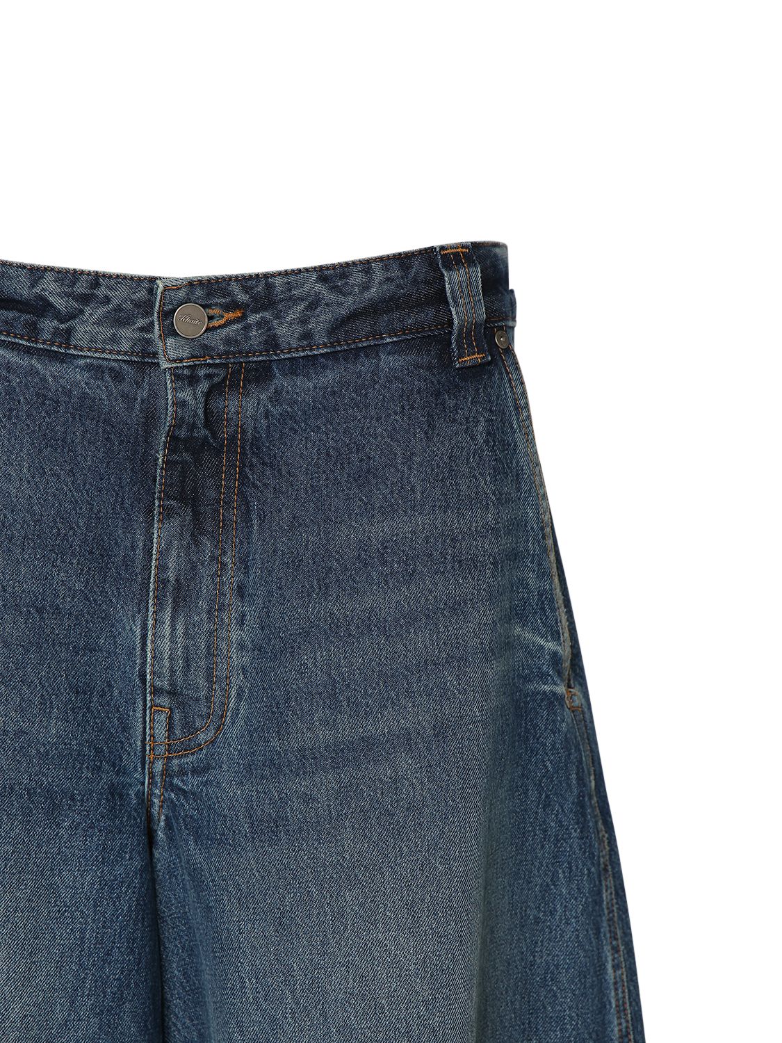 Shop Khaite Jacob Low Rise Wide Jeans In Blue