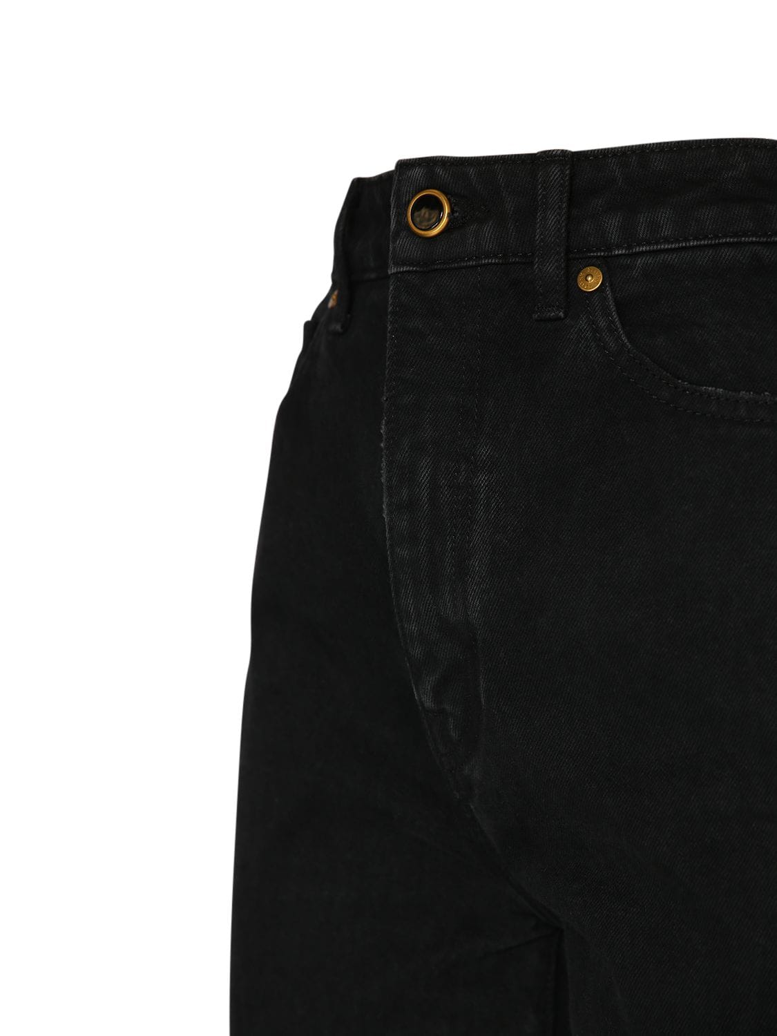 Shop Khaite Danielle High Rise Straight Jeans In Black