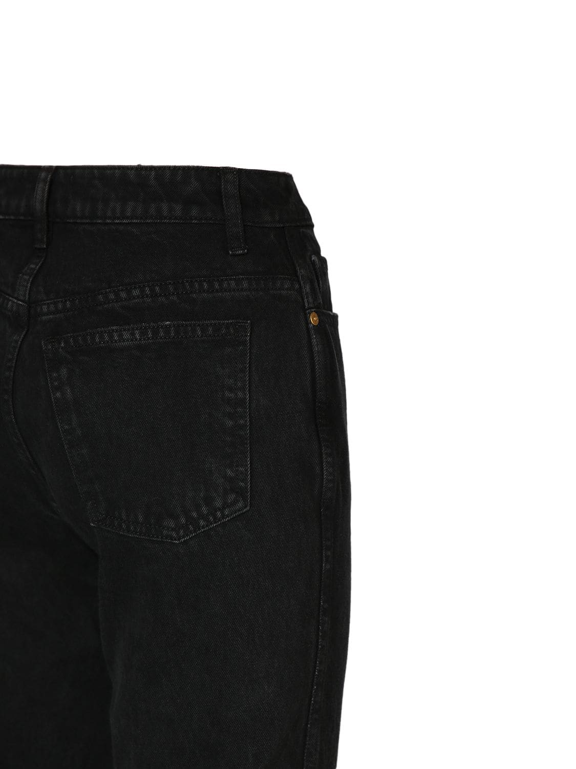 Shop Khaite Abigail High Rise Straight Jean In Black