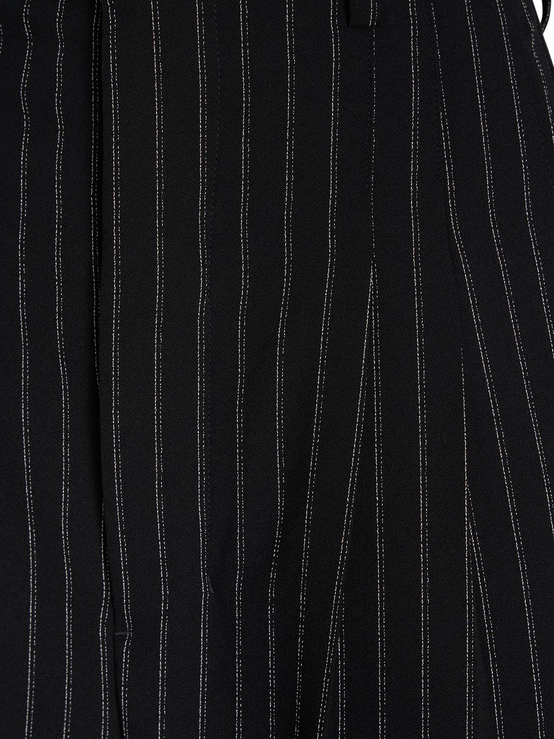 Shop Ami Alexandre Mattiussi High Waist Wide Wool Pants In Black