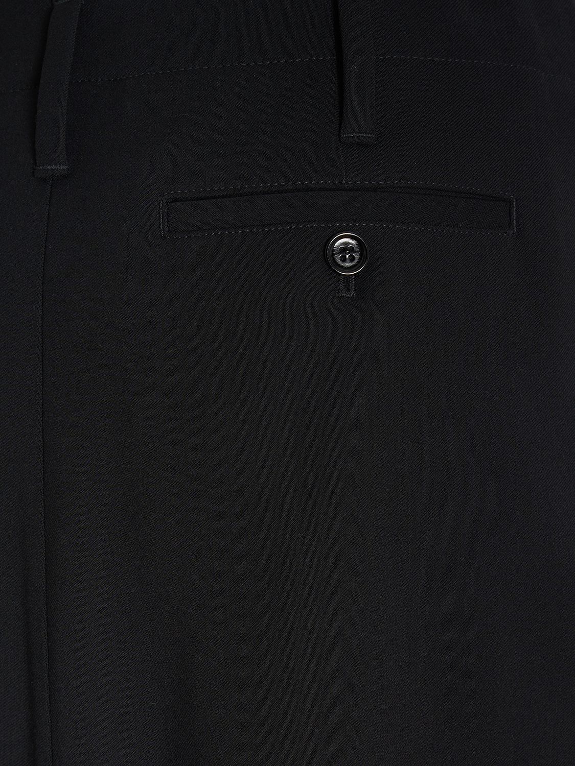 Shop Ami Alexandre Mattiussi Wool & Viscose Twill Midi Skirt In Black