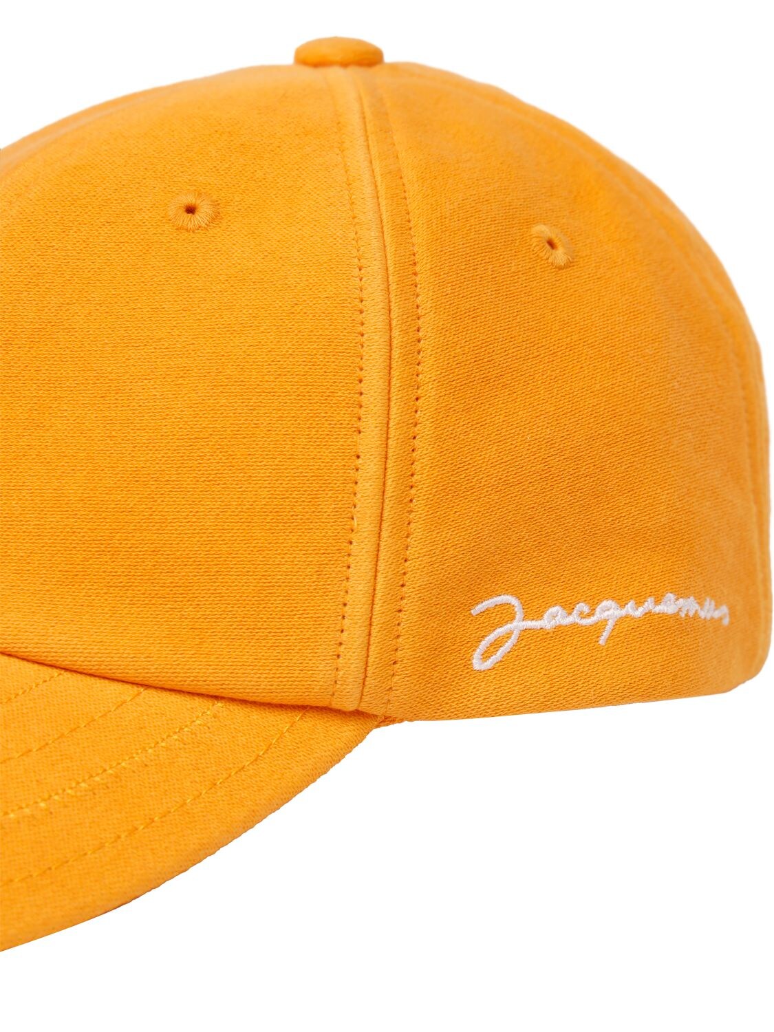 Shop Jacquemus La Casquette  Cotton Hat In Dark Orange