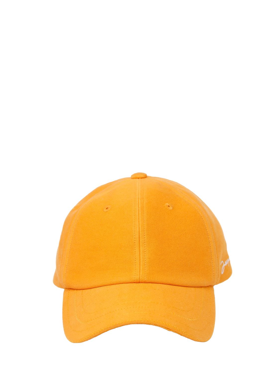 Jacquemus La Casquette  Cotton Hat In Dark Orange