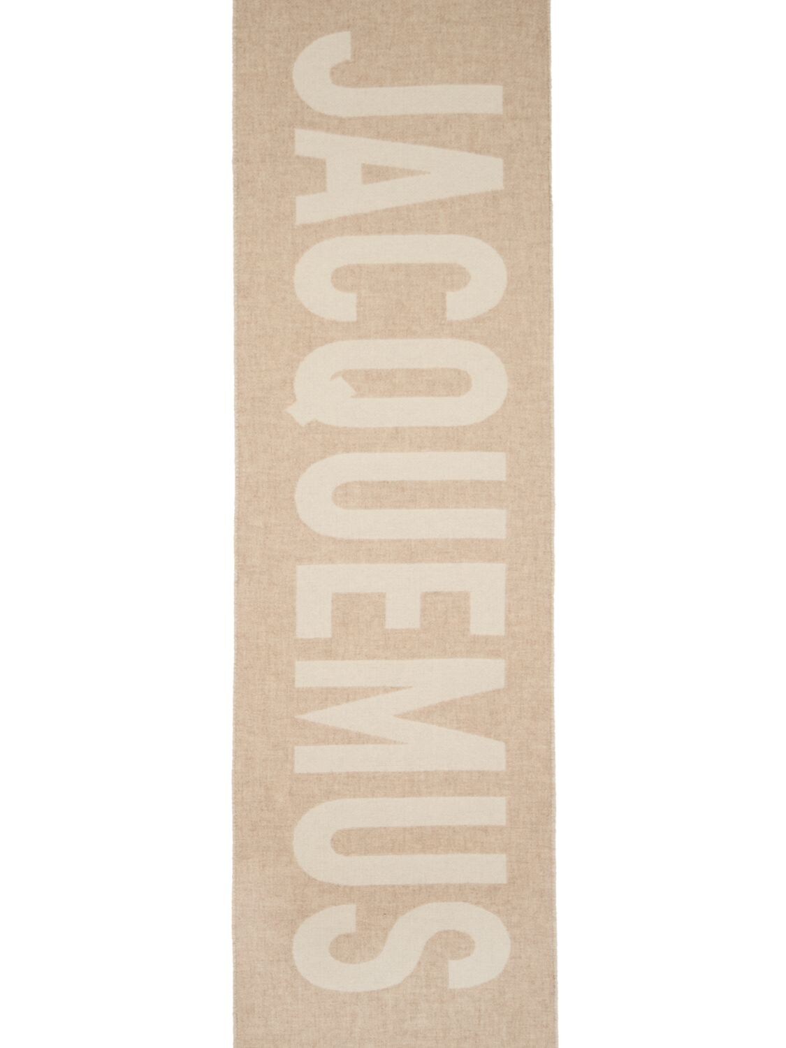 Shop Jacquemus L'echarpe  Wool Scarf In Multi,beige