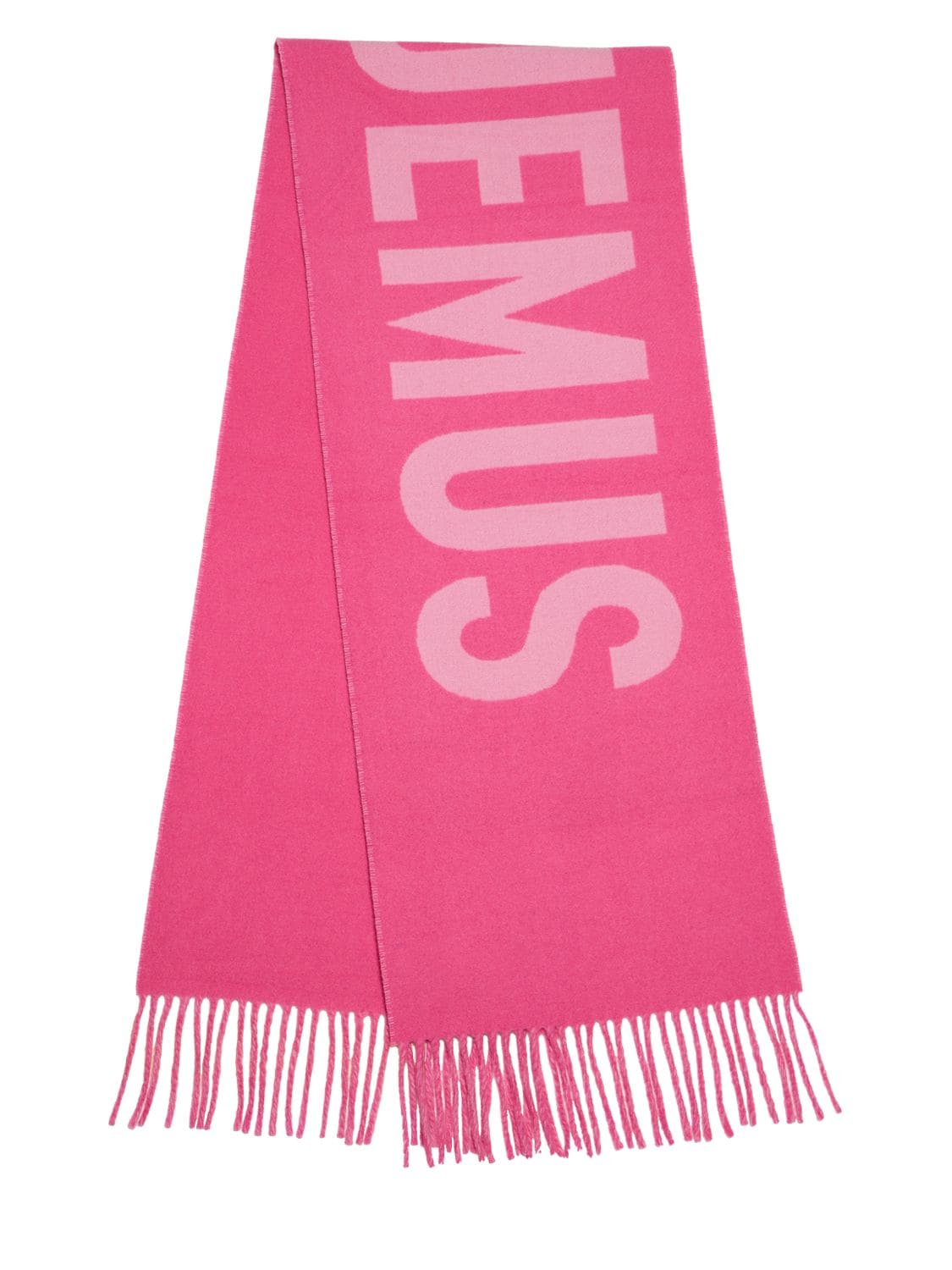 Shop Jacquemus L'echarpe  Wool Scarf In Multi-pink