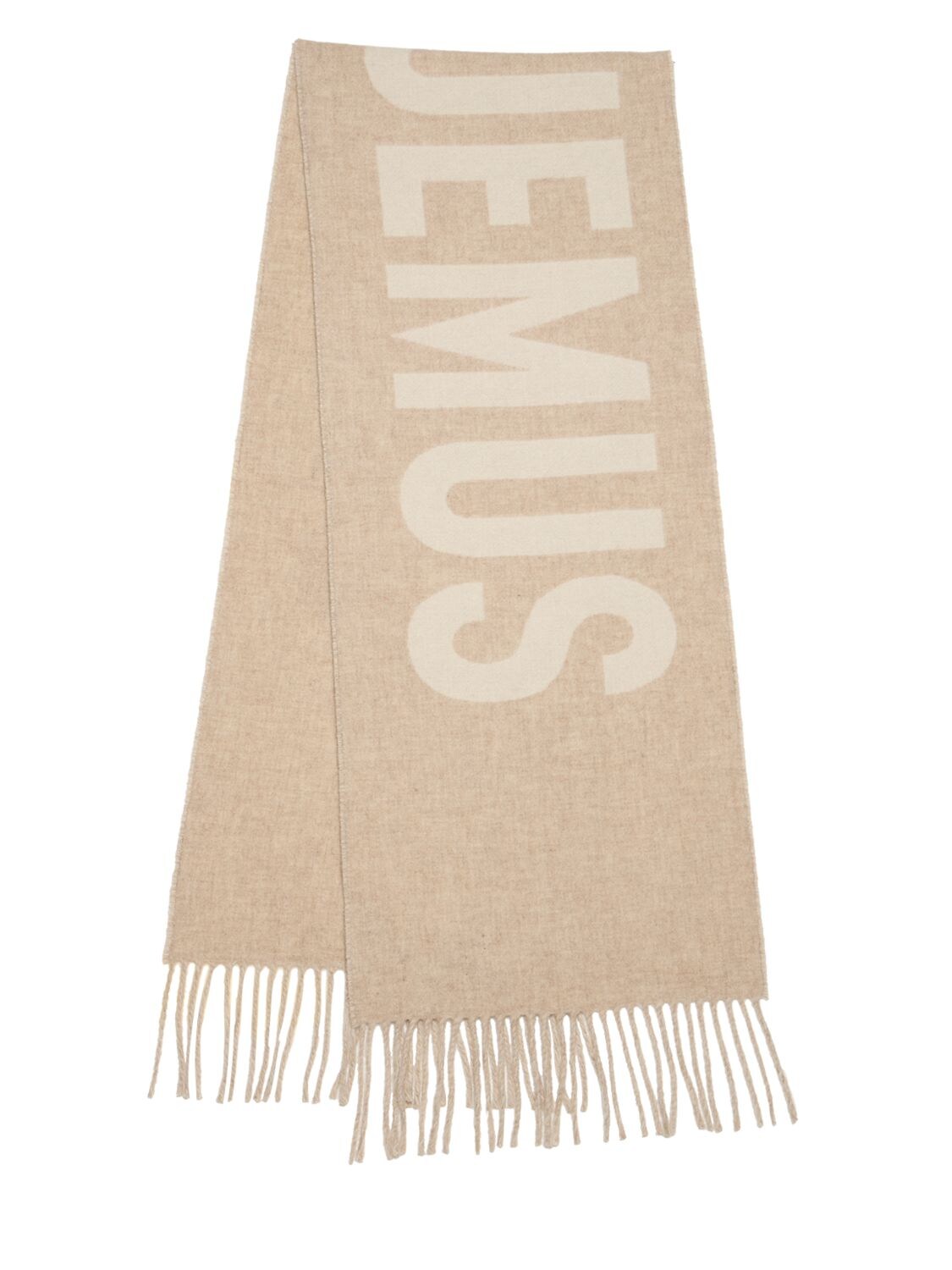 Shop Jacquemus L'echarpe  Wool Scarf In Multi,beige