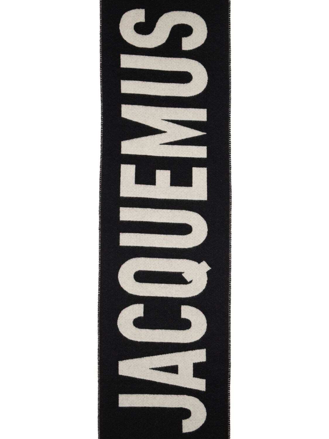 Shop Jacquemus L'echarpe  Wool Scarf In Black