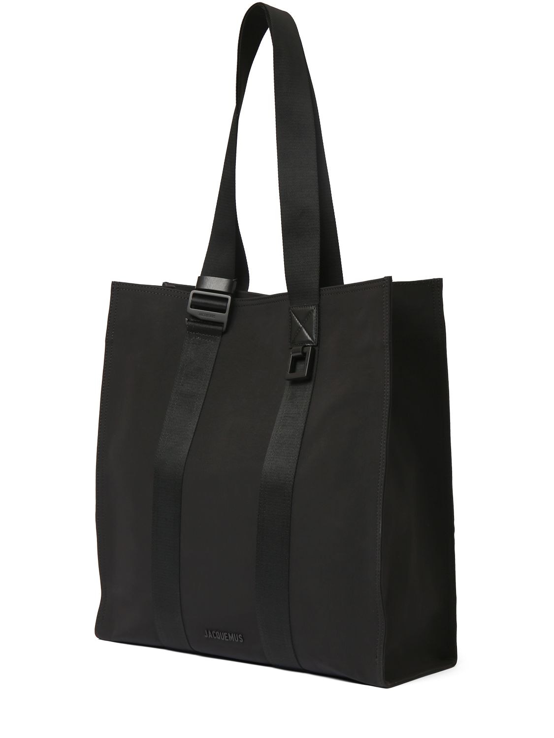 Shop Jacquemus Le Cabas Cuerda Nylon Bag In Black