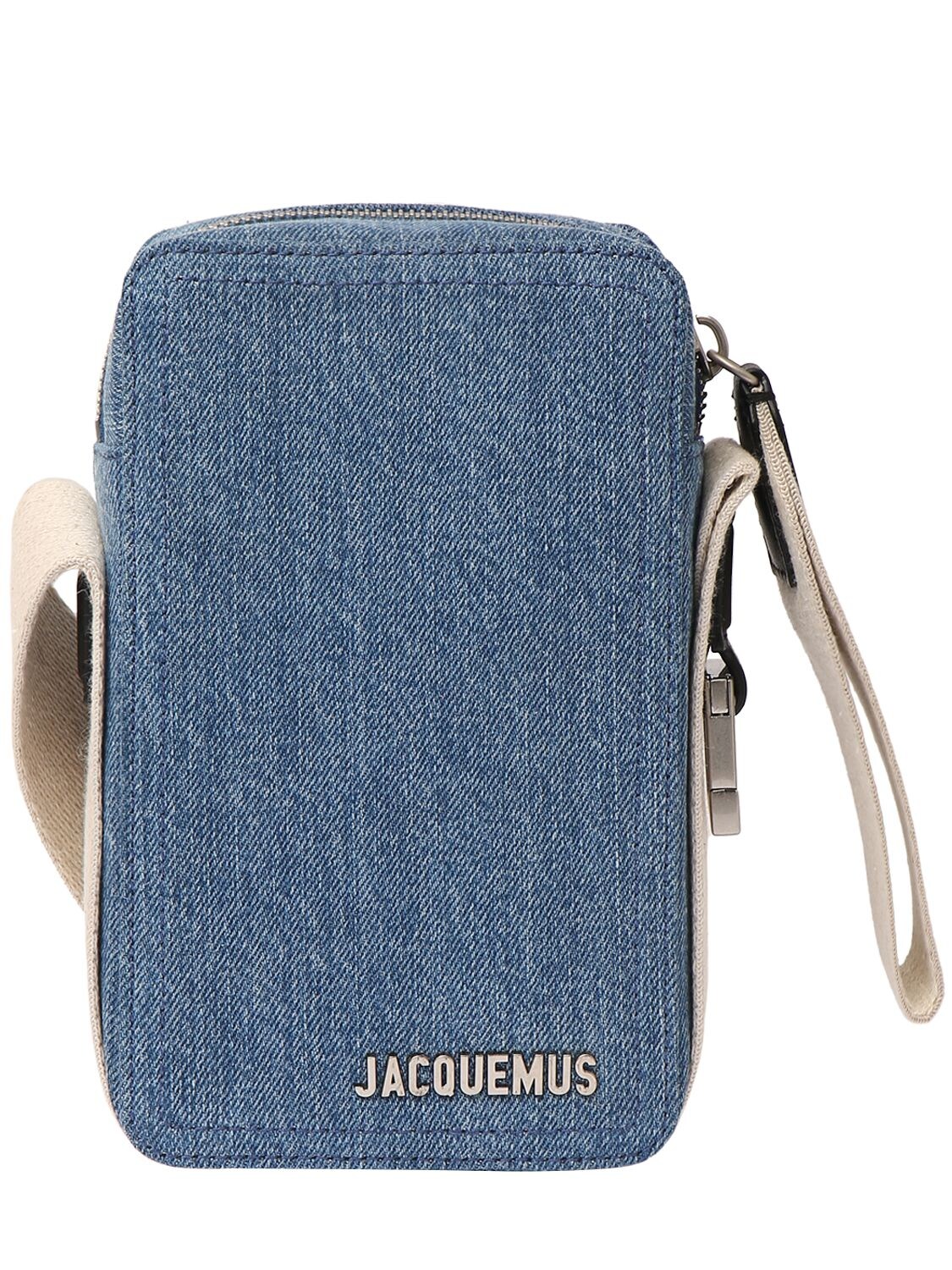 Jacquemus Le Cuerda Vertical Cotton Crossbody Bag In Blue