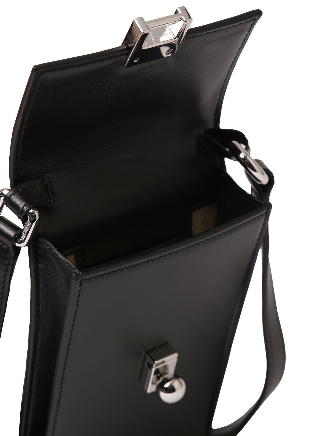 Shop Jacquemus Le Petit Maleti Leather Bag In Black