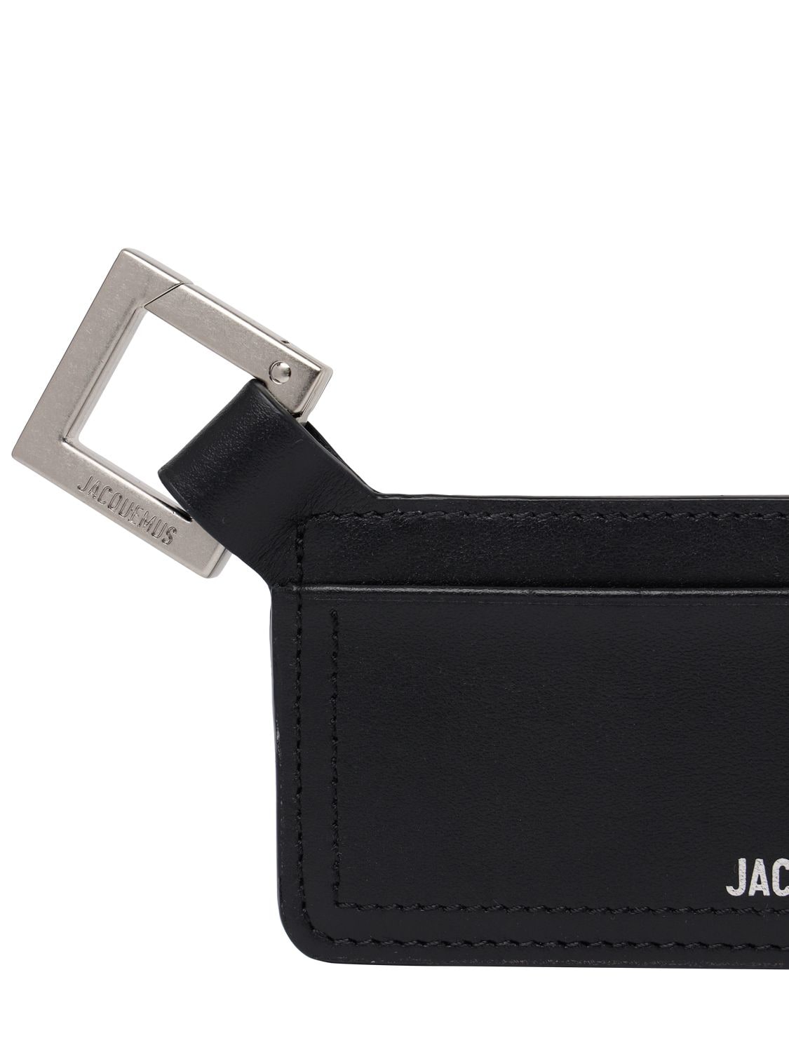 Shop Jacquemus Le Porte-cartes Cuerda Leather Wallet In Black