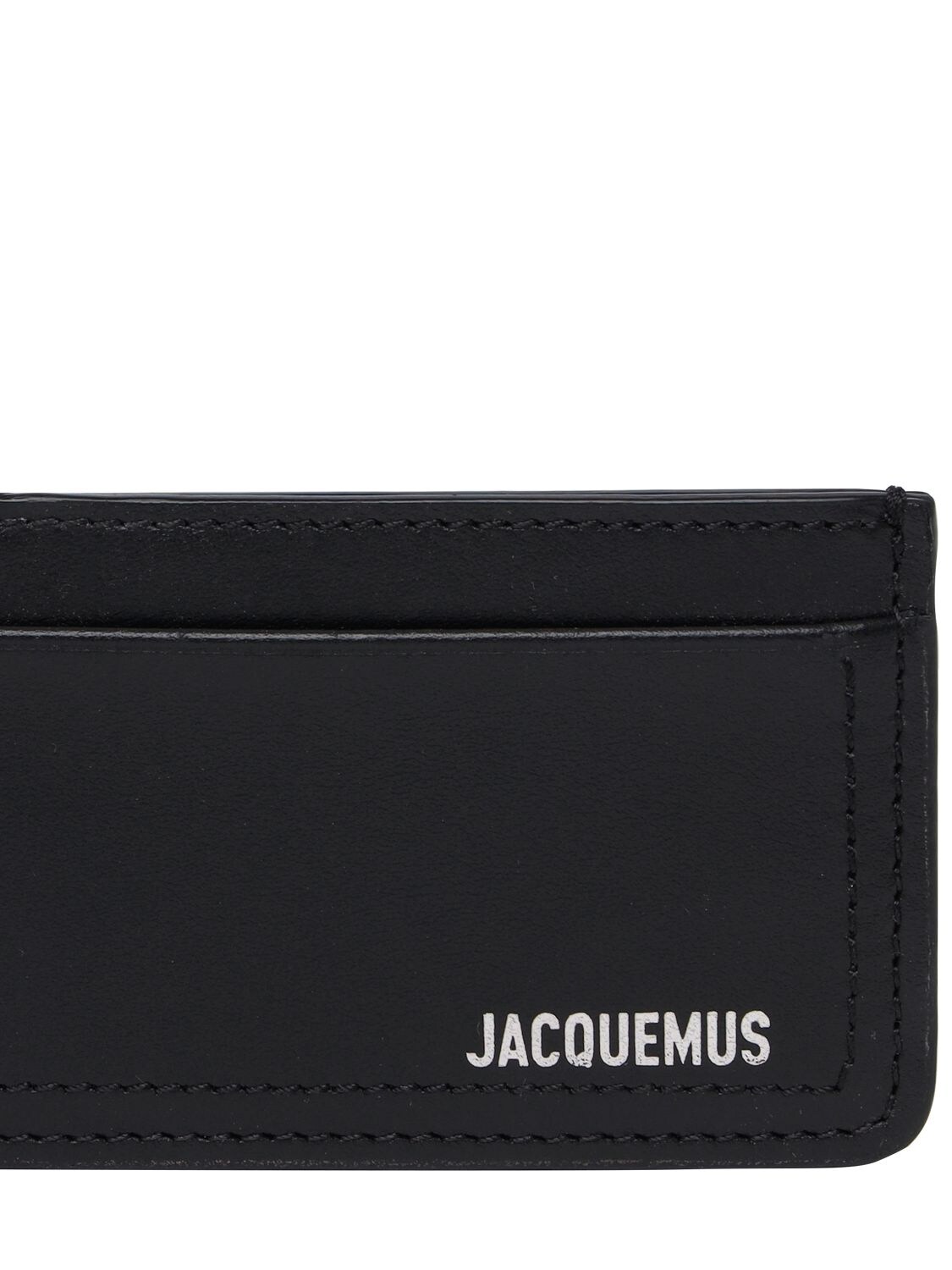 Shop Jacquemus Le Porte-cartes Cuerda Leather Wallet In Black