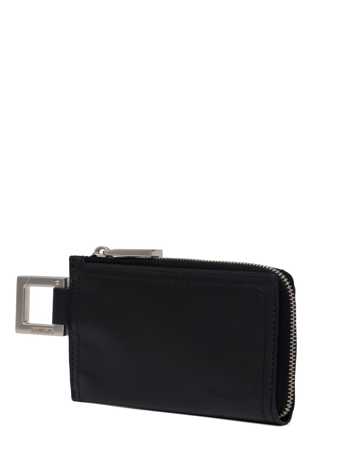 Shop Jacquemus Le Porte-zippé Cuerda Leather Wallet In Black
