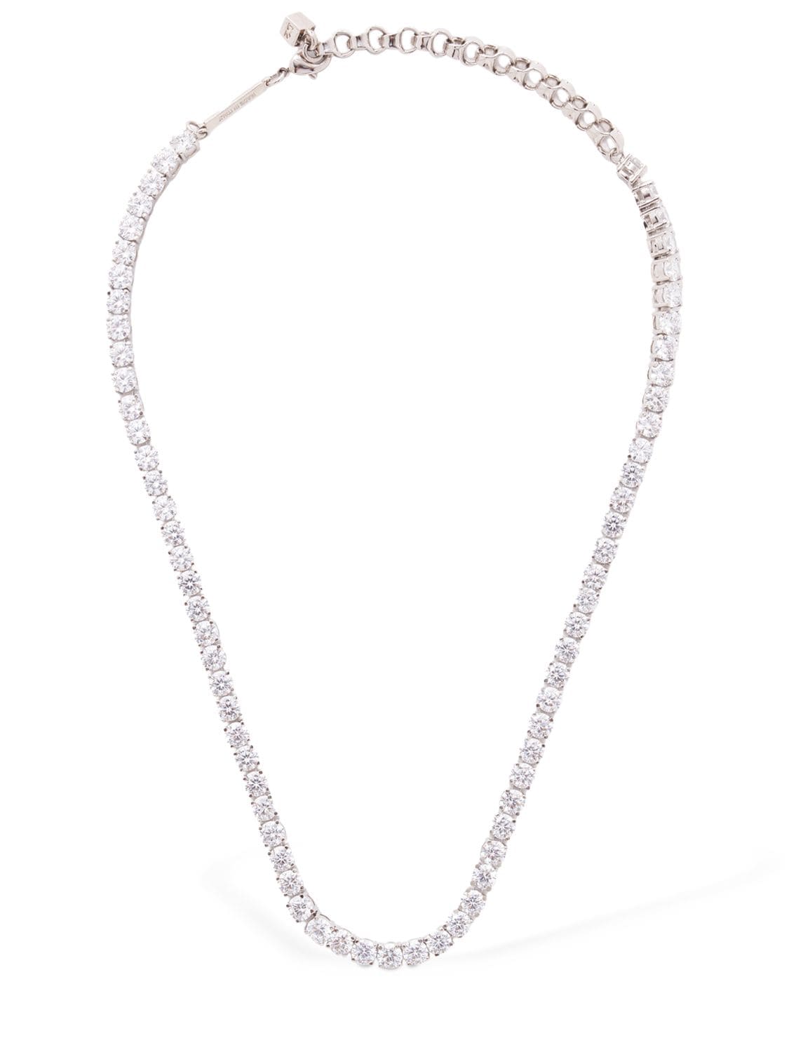 Dsquared2 D2 Crystal Tennis Collar Necklace In Silver