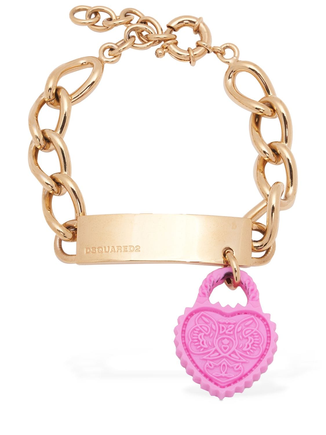 Dsquared2 Open Your Heart Bracelet In Gold,pink