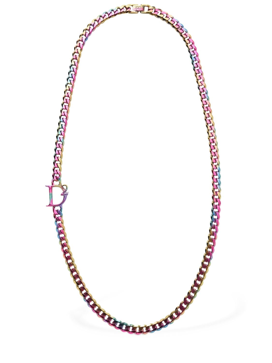 Dsquared2 D2 Statement Necklace In Multicolor