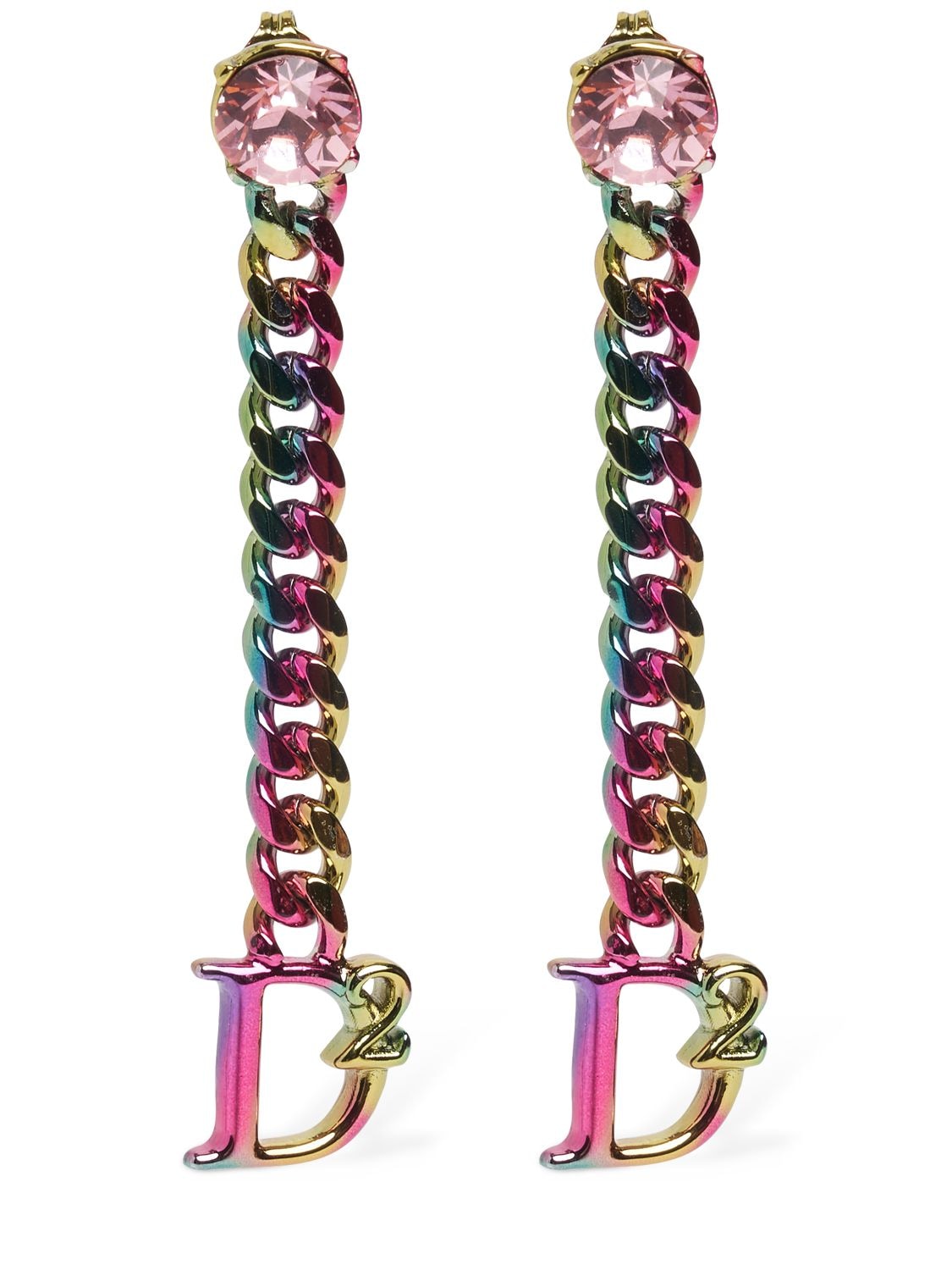 Dsquared2 D2 Statement Drop Earrings In Multicolor