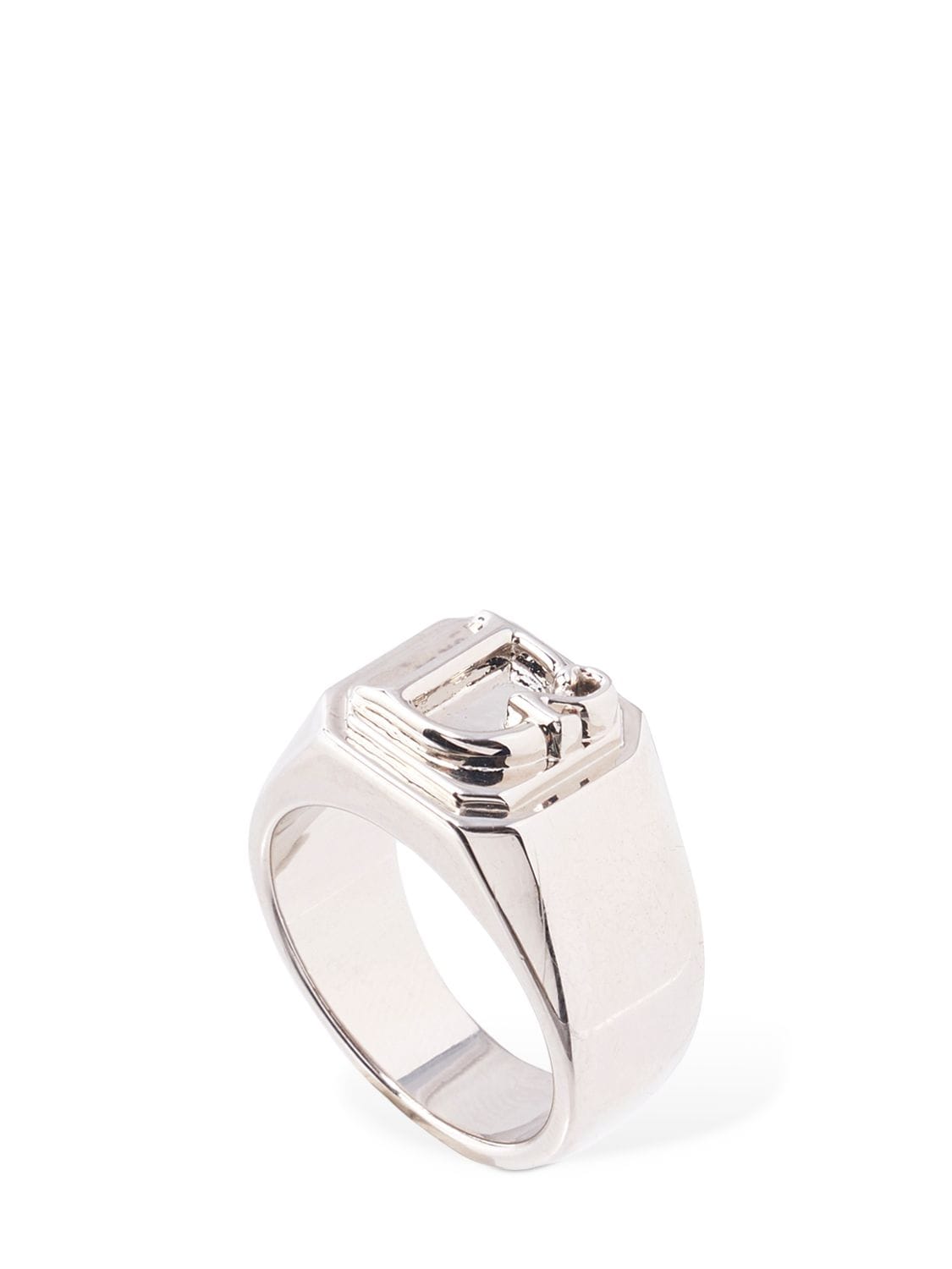 Shop Dsquared2 D2 Statement Ring In Silver