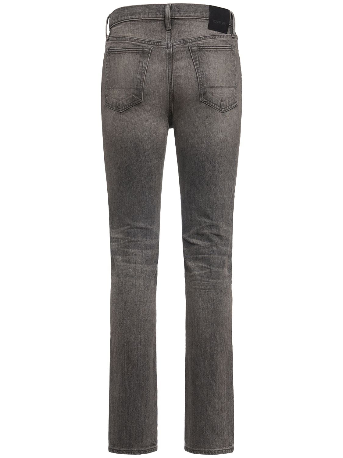 Shop Tom Ford Regular Stretch Denim Jeans In Grey