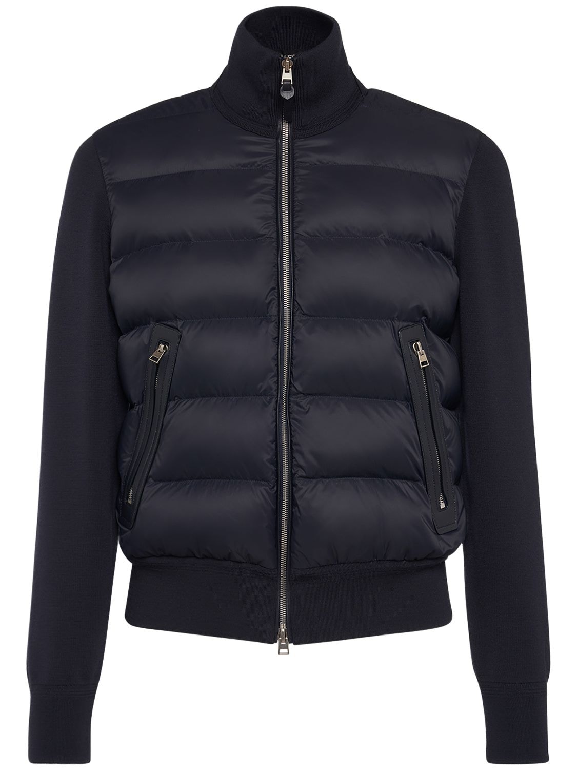 Tom Ford Wool & Nylon Down Jacket In Blue