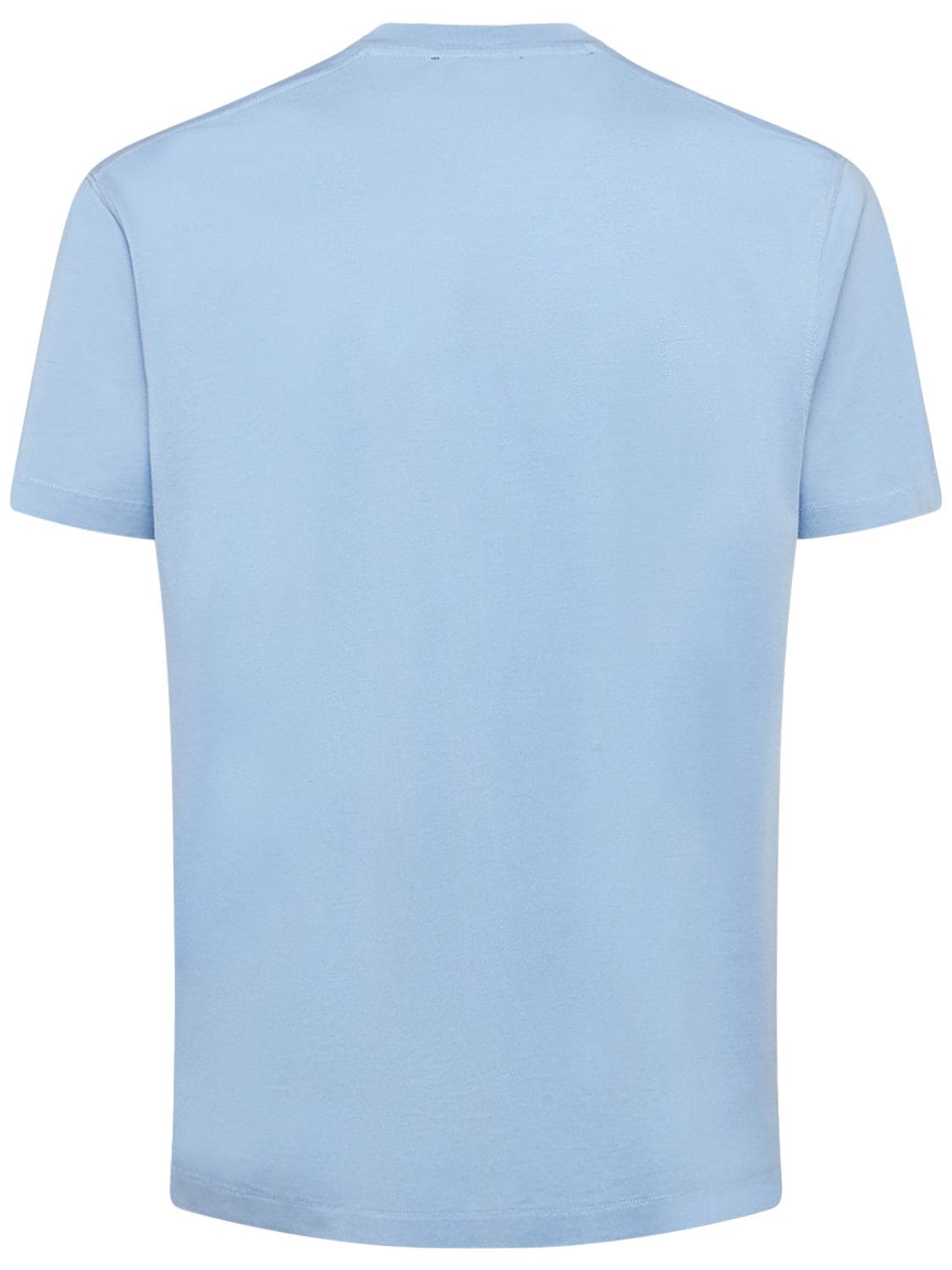 Shop Tom Ford Lyocell & Cotton S/s Crewneck T-shirt In Azur