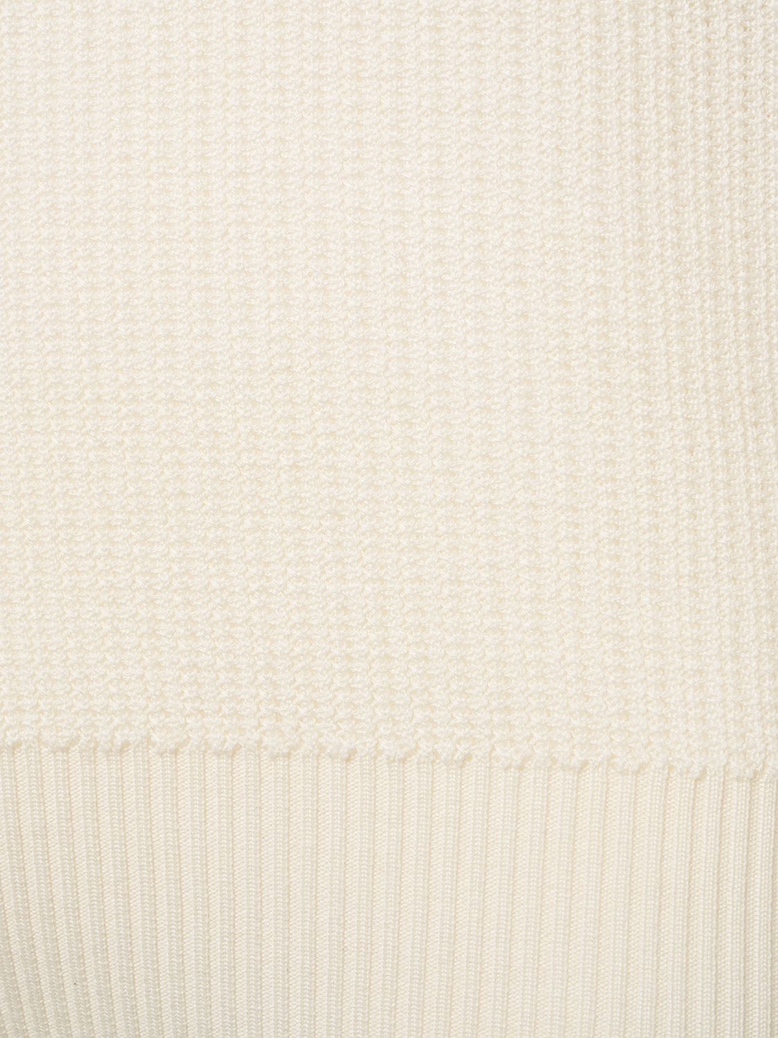 Shop Tom Ford Textured Wool & Silk Crewneck Sweater In White