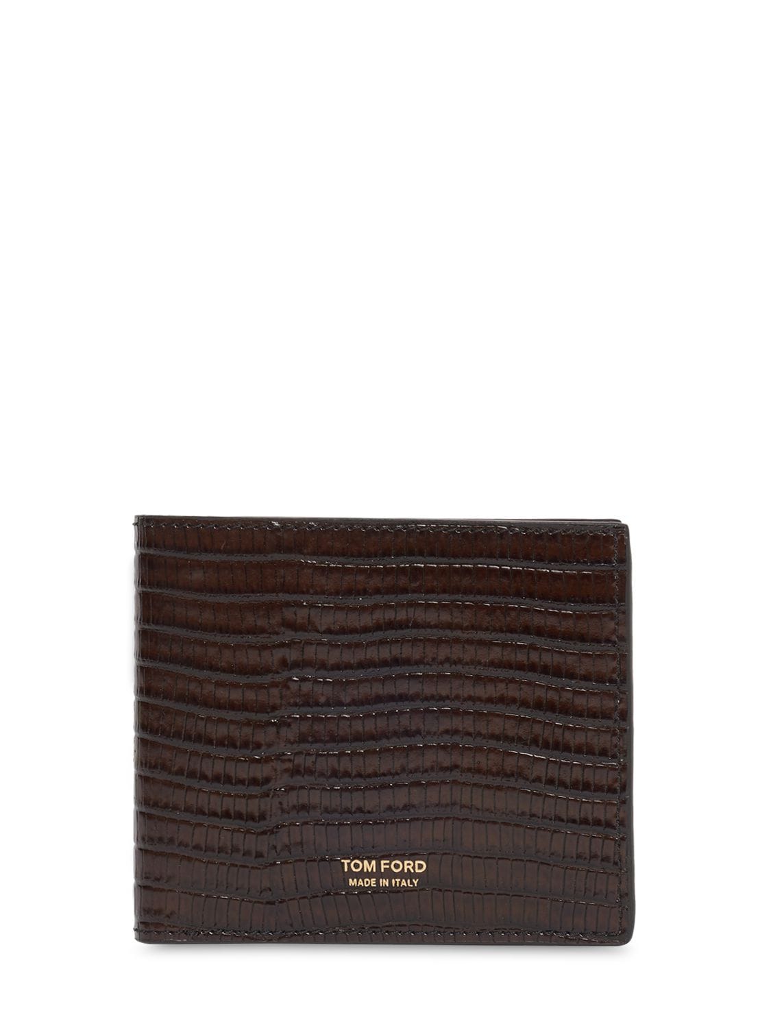 Image of Croc Embossed Leather Bifold Wallet