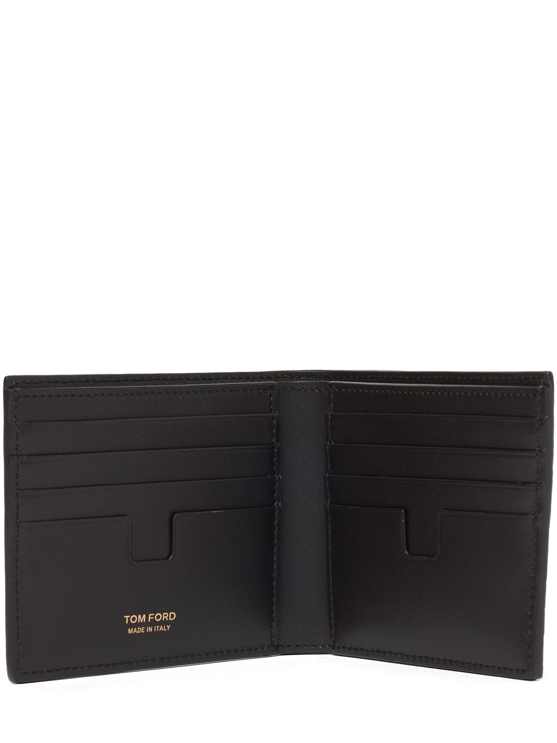 Shop Tom Ford Croc Embossed Leather Bifold Wallet In Dark Brown