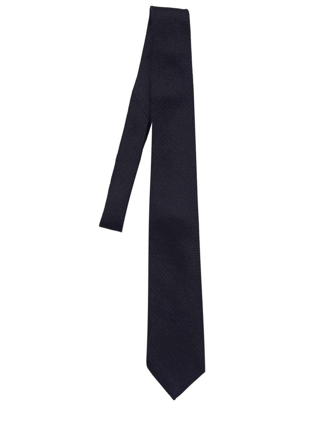 Shop Tom Ford 8cm Blade Silk Tie In Ink Blue