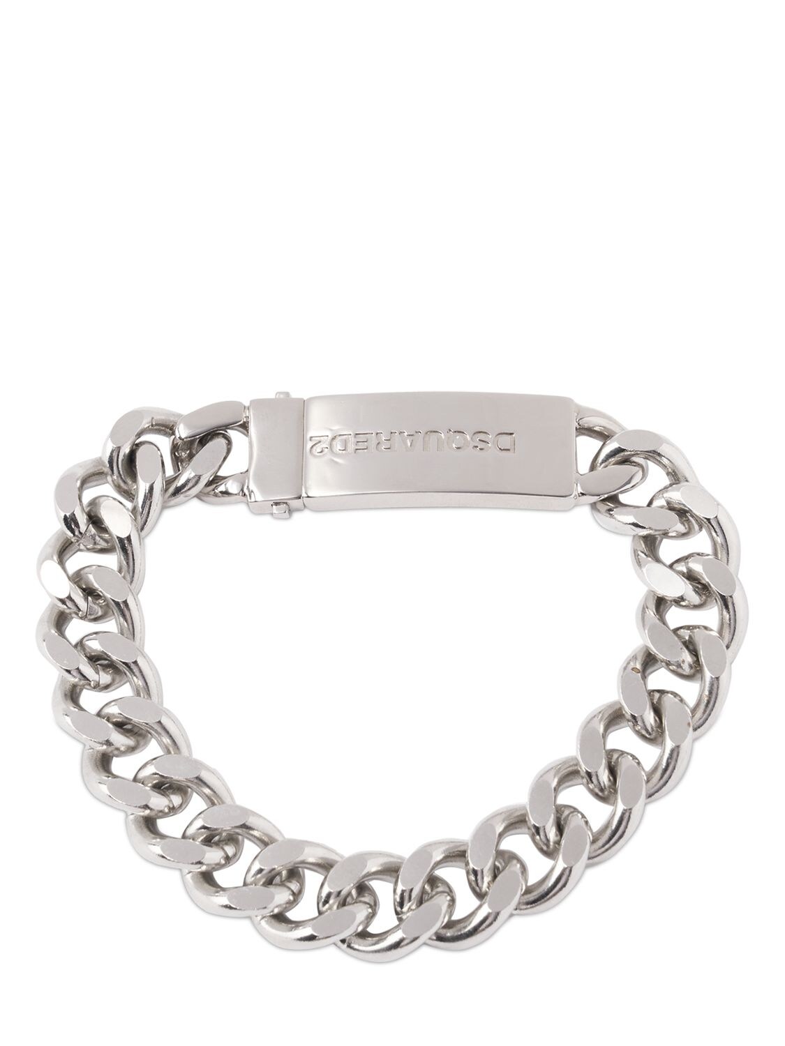 Shop Dsquared2 Chained2 Brass Chain Bracelet In Silver