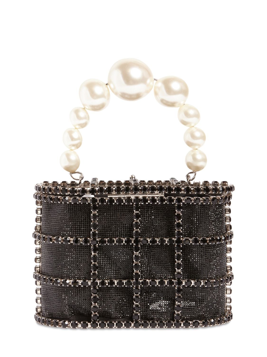 Shop Rosantica Holli Bling Top Handle Bag W/crystals In Black