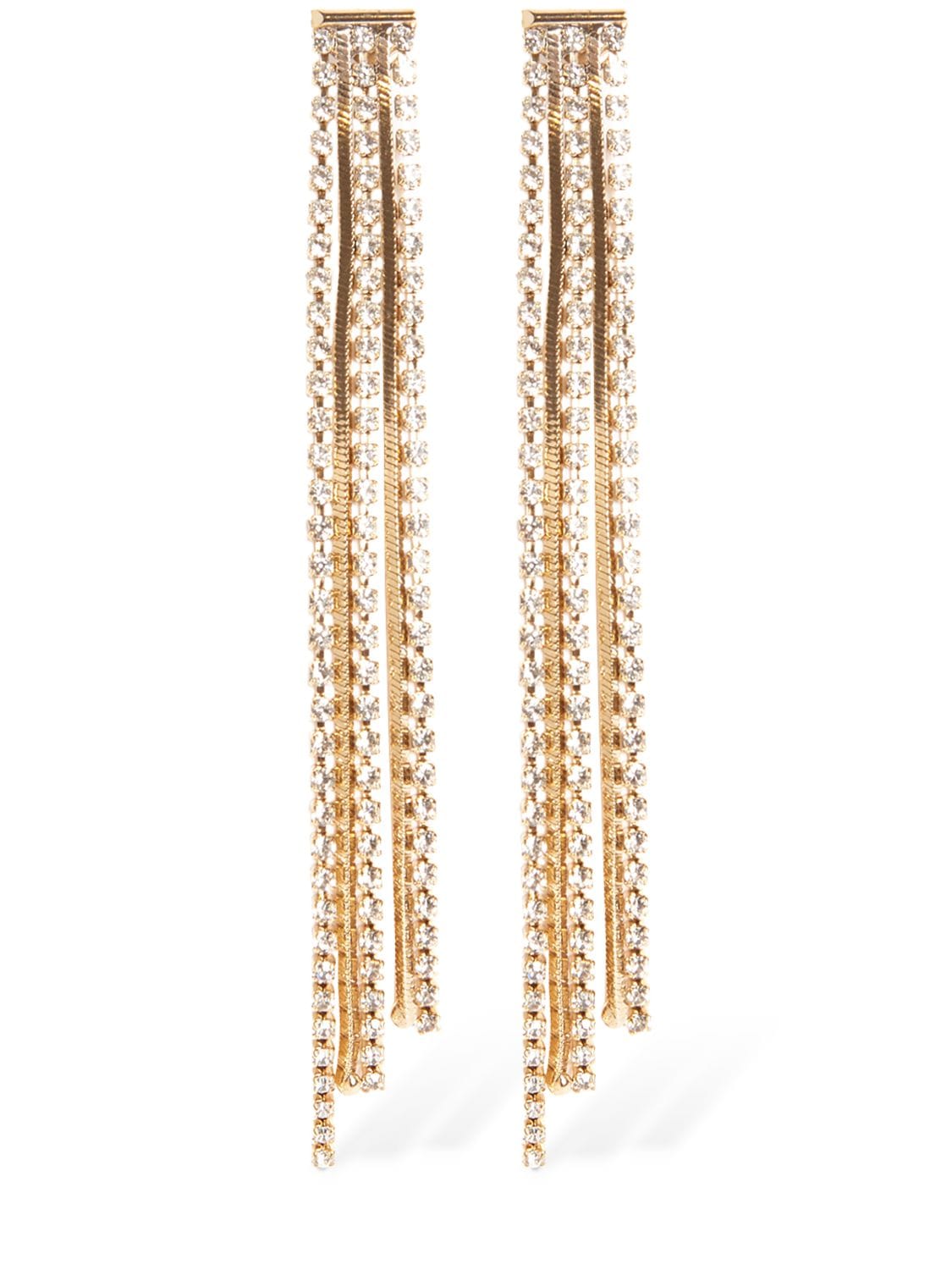 Rosantica Circe Crystal Pendant Earrings In Gold,crystal