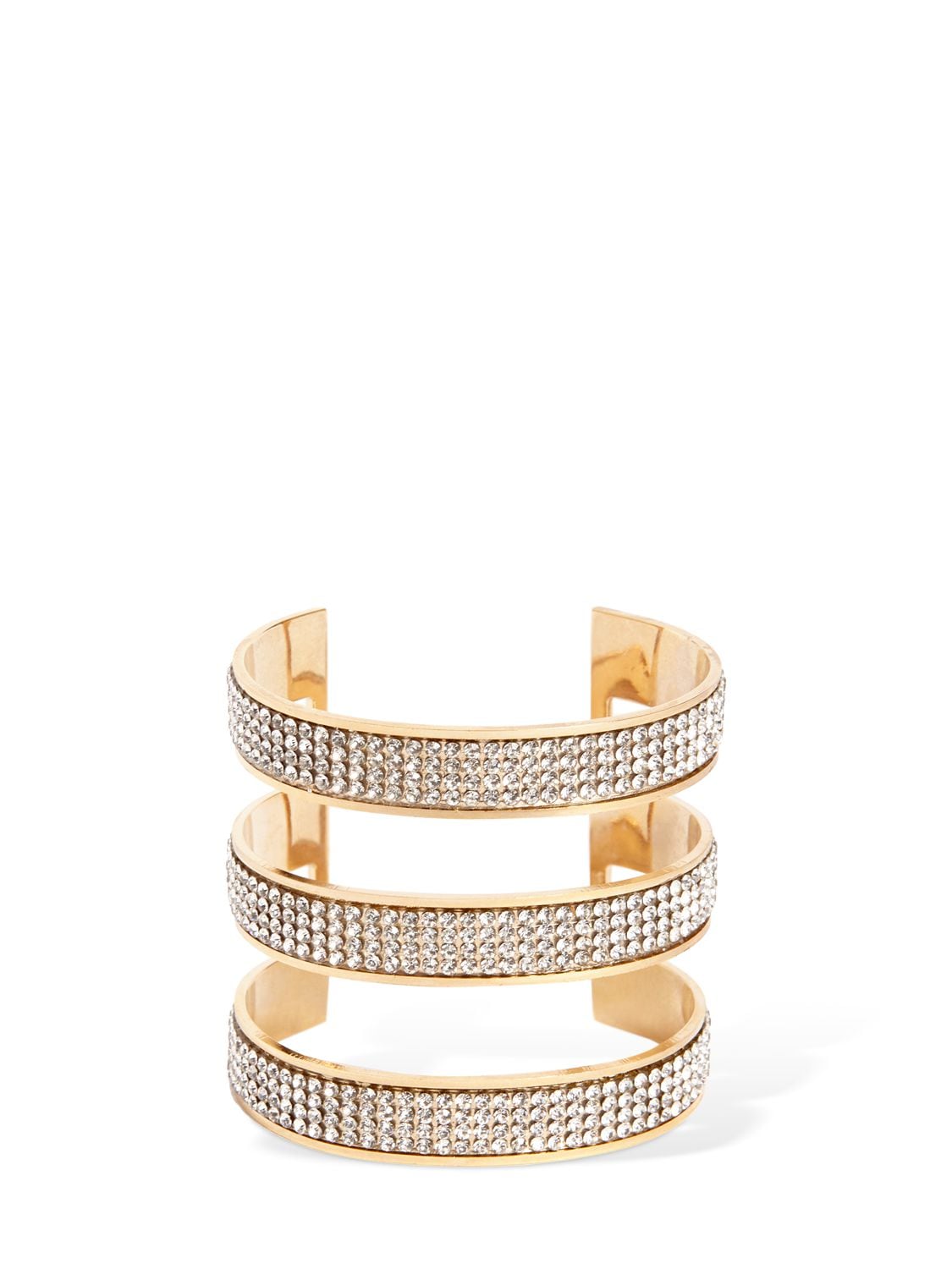 Rosantica Astoria Crystal Cuff Bracelet In Crystal,gold