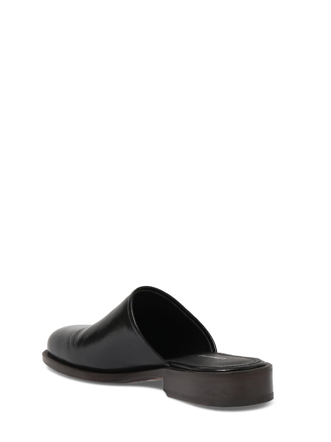 Shop Lemaire Square Leather Mules In Black