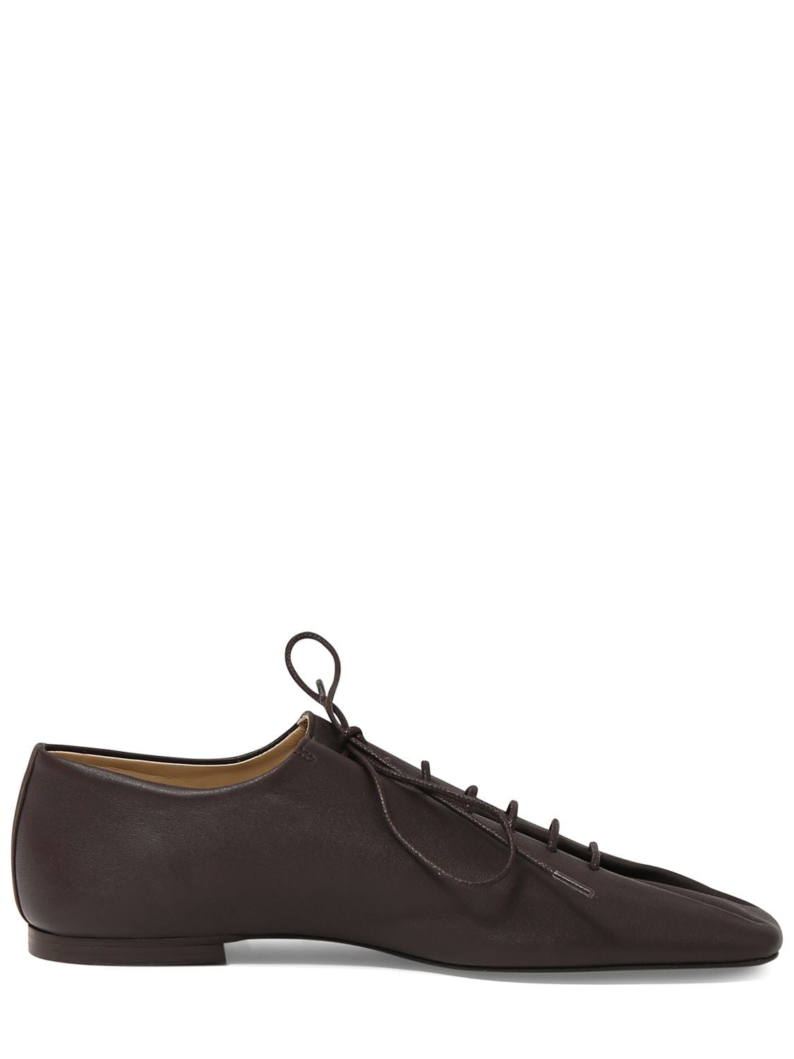 Lemaire Souris Flat Classic Derby Shoes In Dark Brown