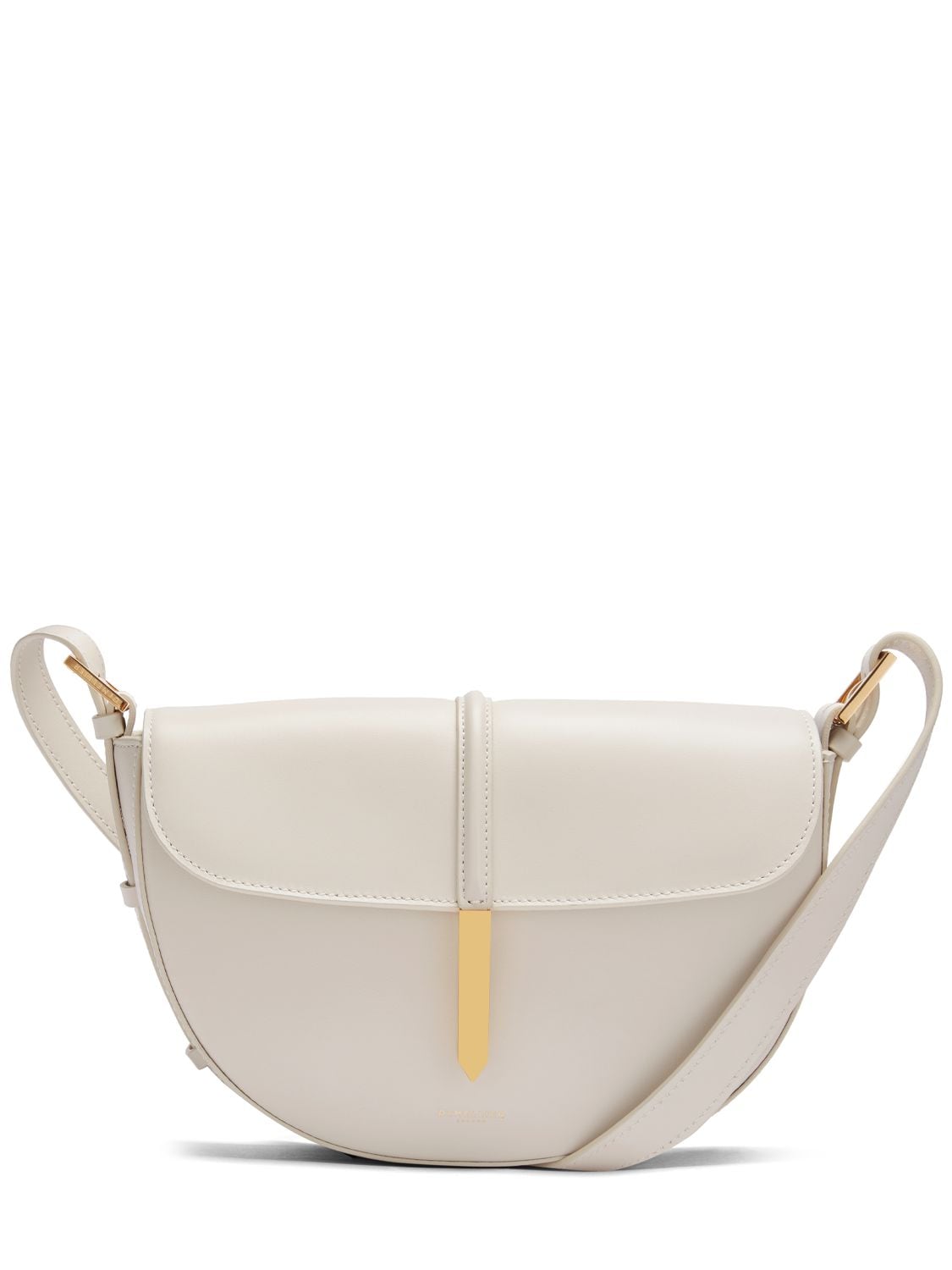 Demellier Tokyo Saddle Smooth Leather Bag In Wollweiss