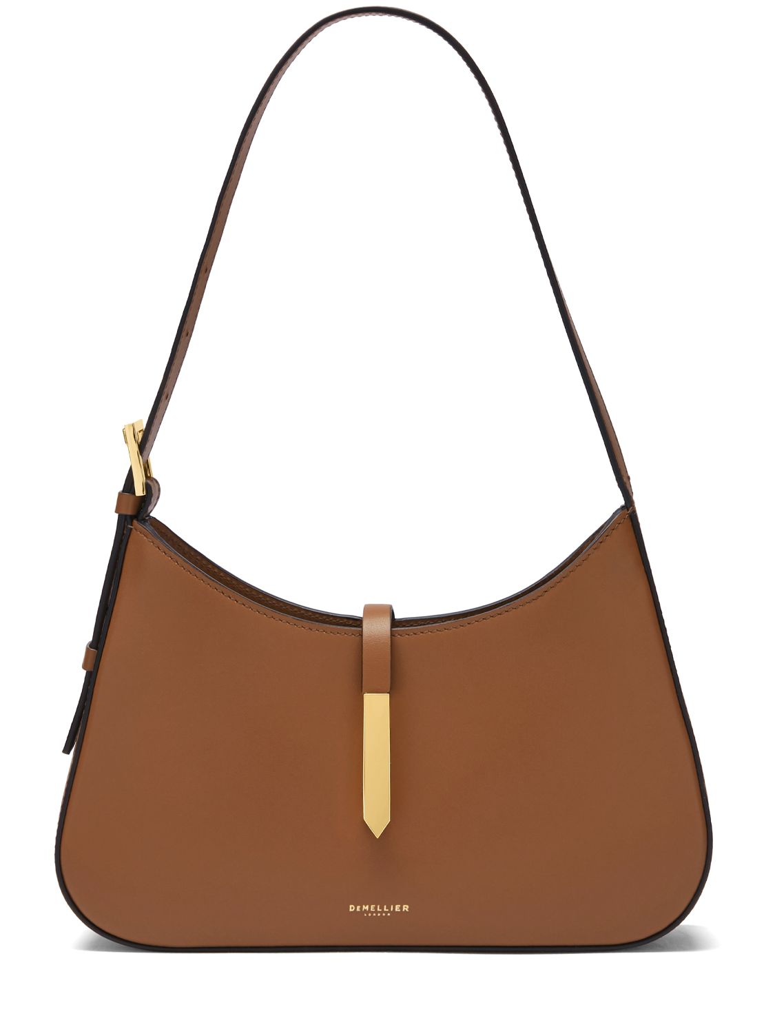 Demellier Tokyo Smooth Leather Shoulder Bag In Hellbraun