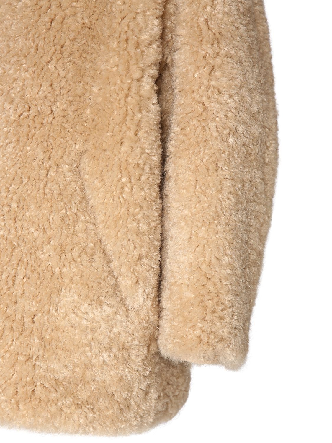 Shop Marant Etoile Carolina Furry Coat In Naturfarben