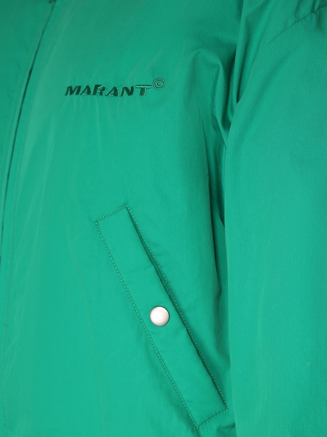 Shop Marant Etoile Bessime Zip-up Bomber Jacket In Grün