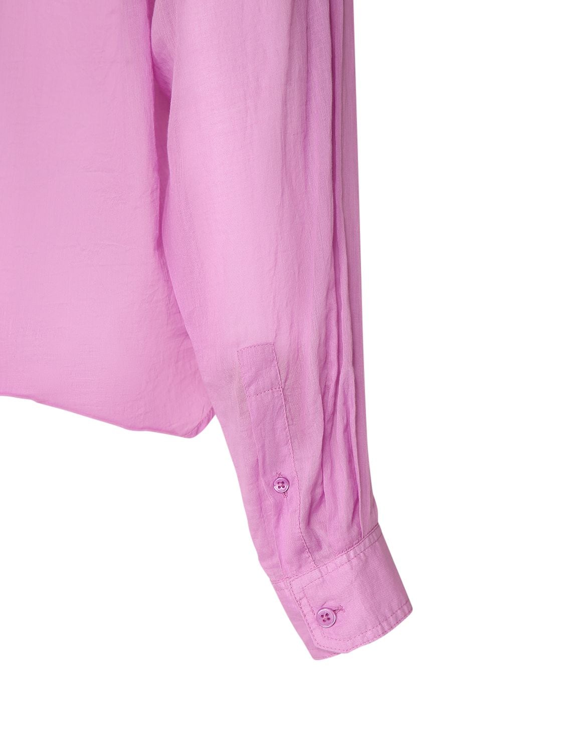 Shop Marant Etoile Nath Self-tie Cotton Shirt In Rosa