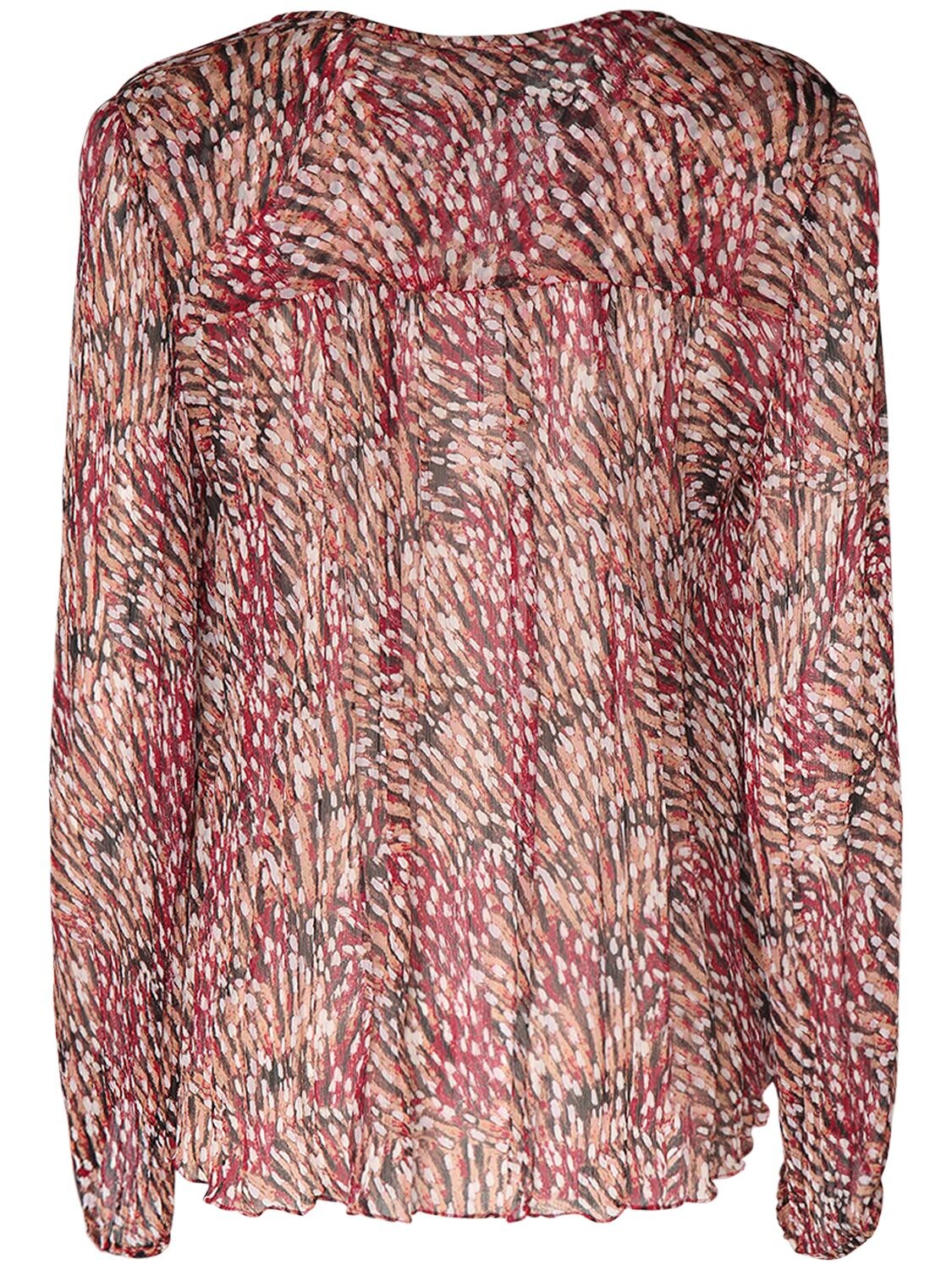 Shop Marant Etoile Daytonea Printed Viscose Shirt In Raspberry,multi