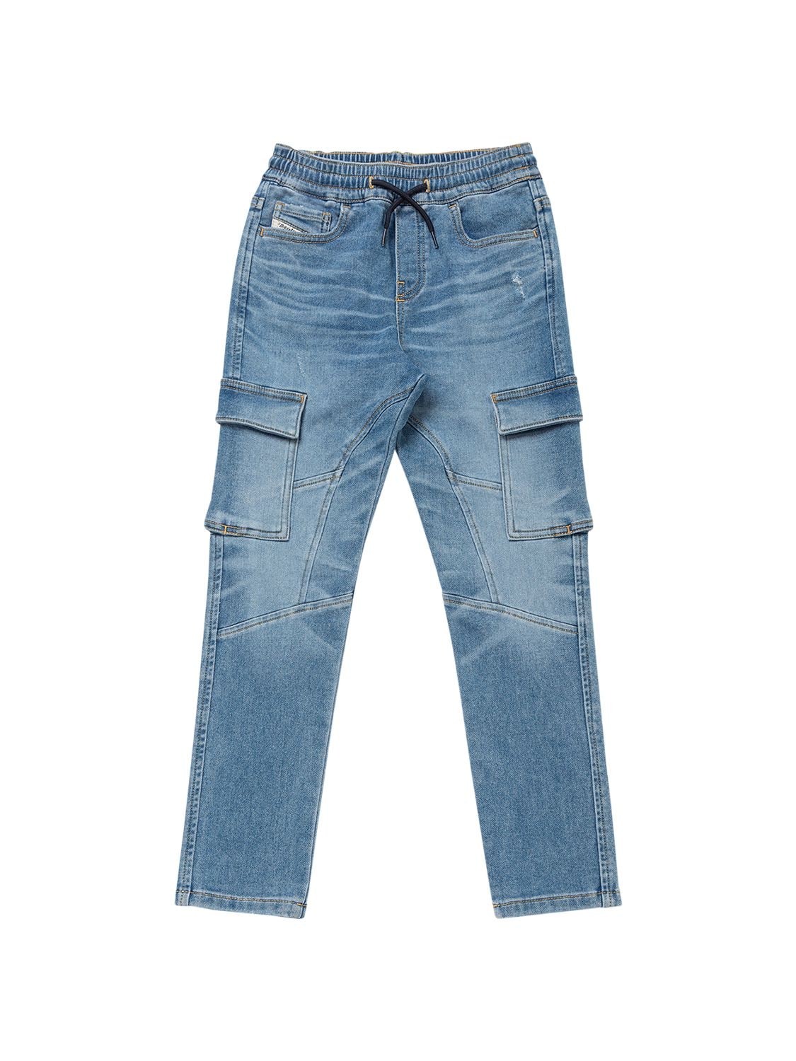 Diesel Kids' Cotton Denim Jeans In Blue