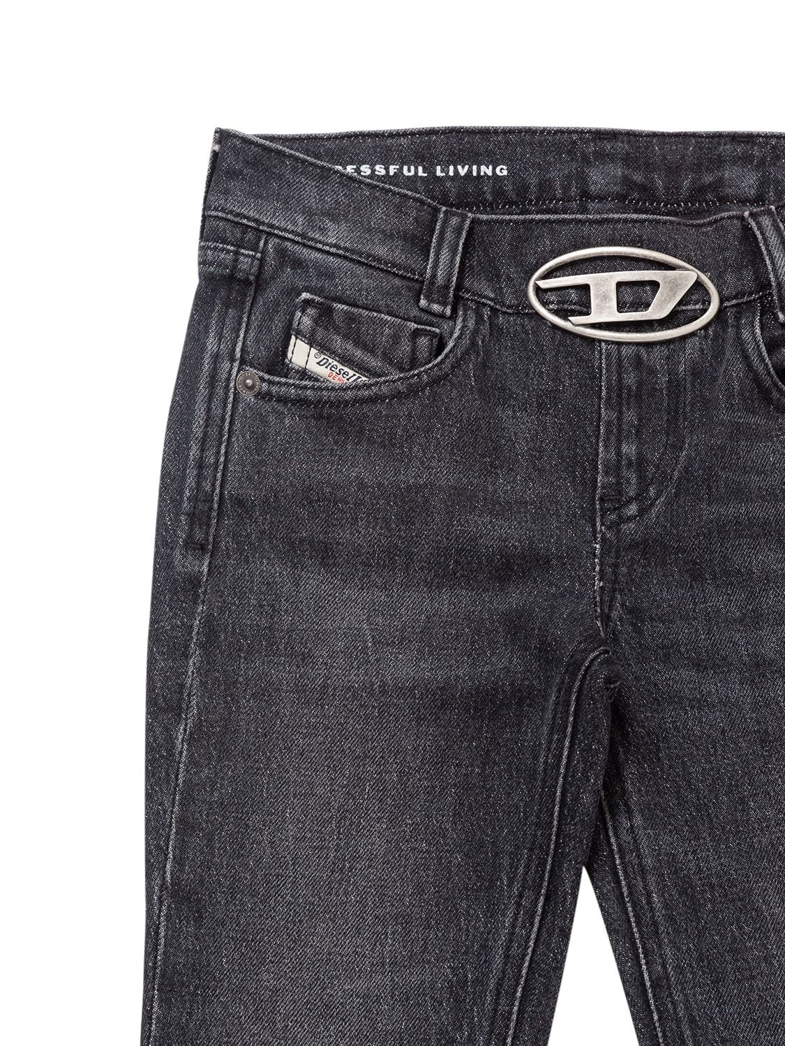 Shop Diesel Cotton Denim Jeans In Black