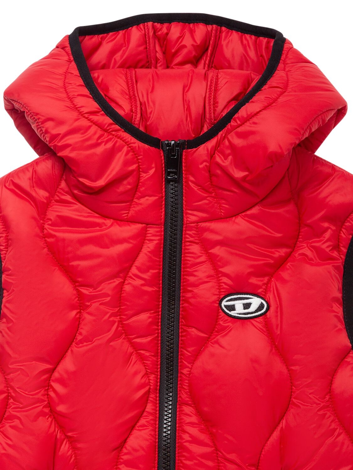 Shop Diesel Nylon Puffer Vest In Red