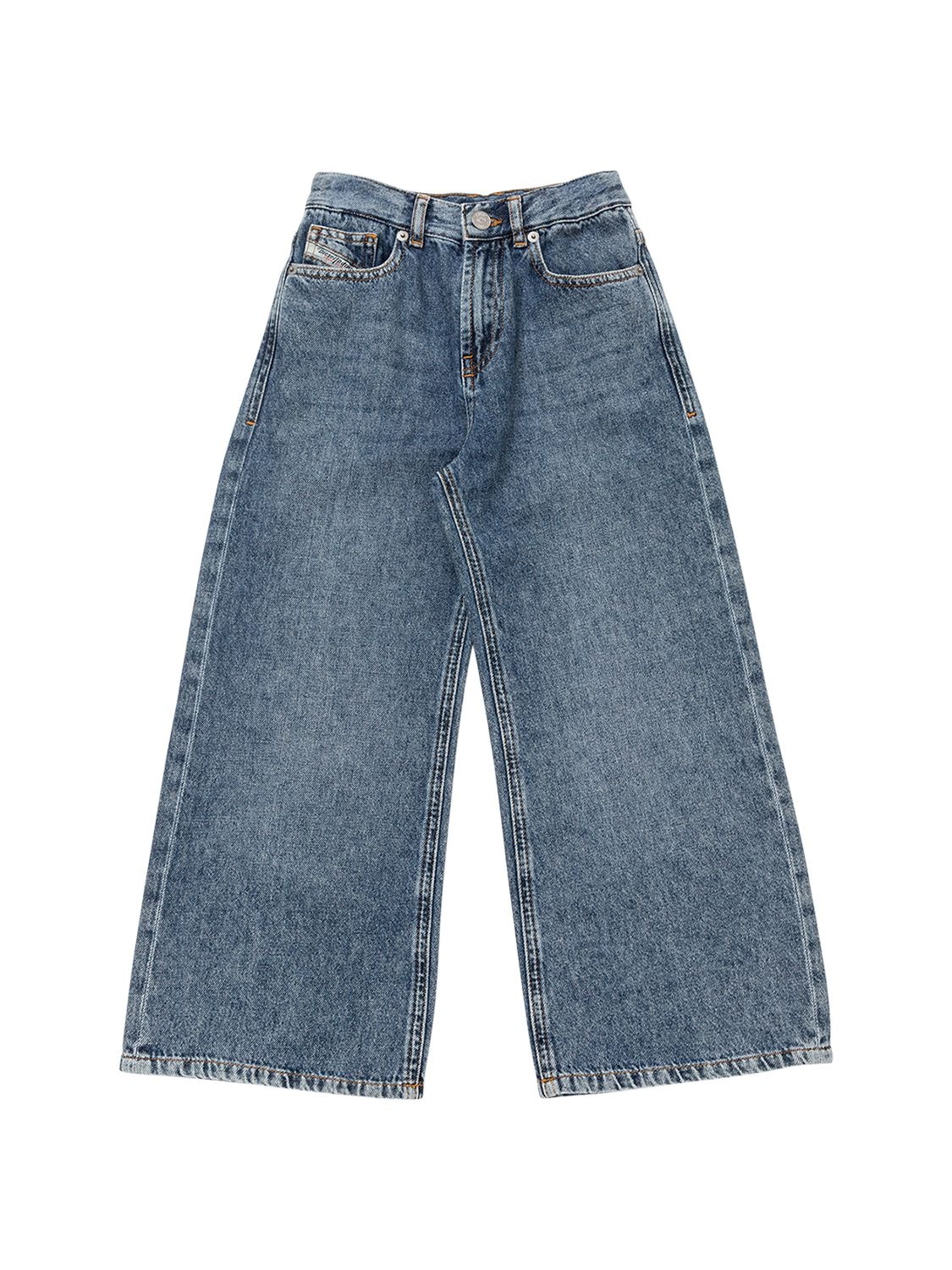 Diesel Kids' Cotton Denim Jeans In Blue