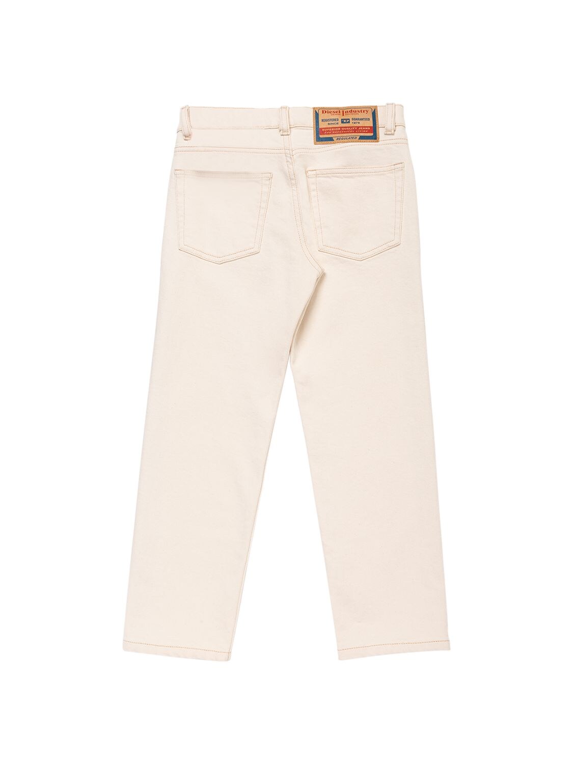 Shop Diesel 5 Pocket Cotton Jeans In White