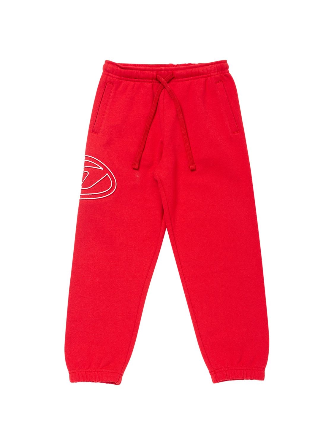 Diesel Kids' Cotton Sweatpants In Red