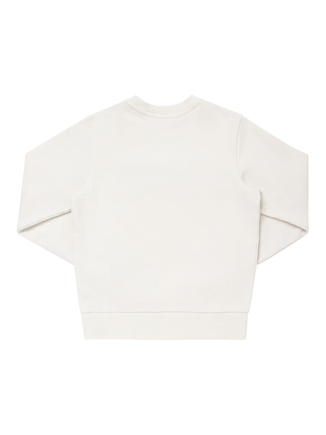 Shop Diesel Logo Print Destroyed Cotton Sweatshirt In White