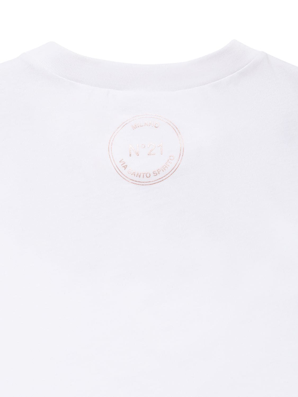 Shop N°21 Logo Print Cotton Sweatshirt In White